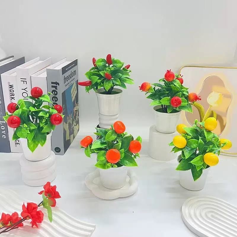 Bonsai Garden Zen - Yaratıcı Yapay Meyve Bonsai Saksılı Sahte