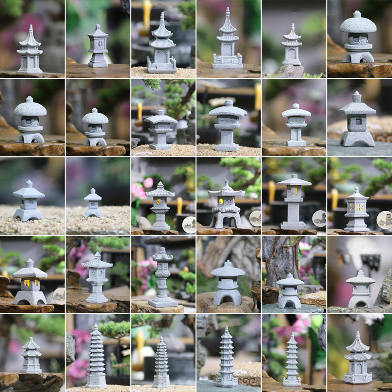 Bonsai Garden Japan - Vintage Zen Minyatür Kum Taşı Kule