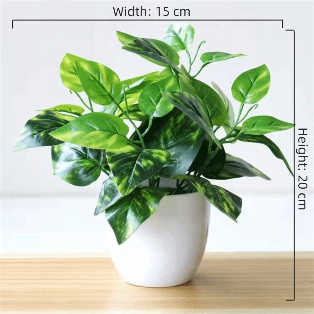 Bonsai Gardenia - Mini Yapay Saksı Çiçekleri Bonsai Masa