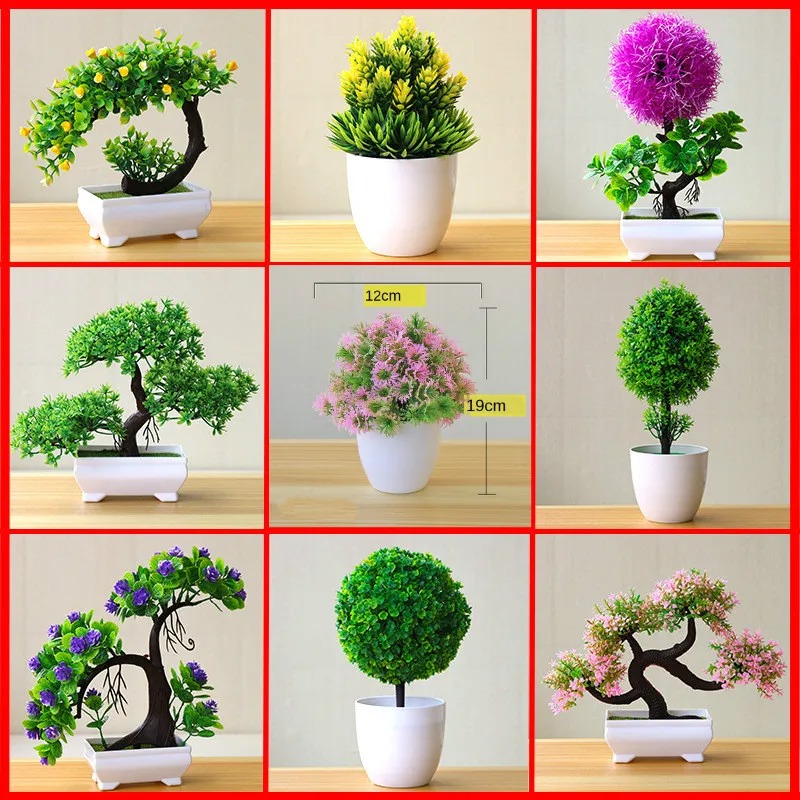 Bonsai Gardenia - Yapay Küçük Ağaç Saksı Bitkisi Sahte